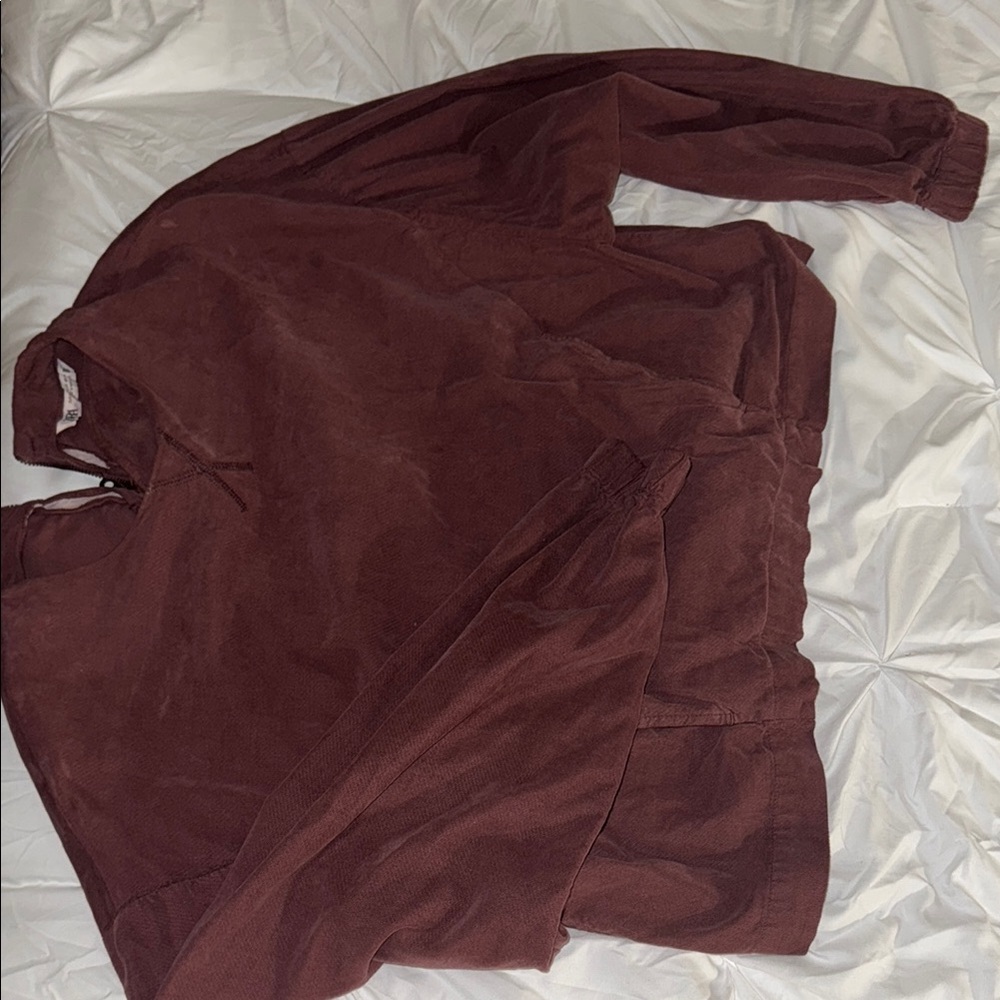 Zara Maroon Pullover Top